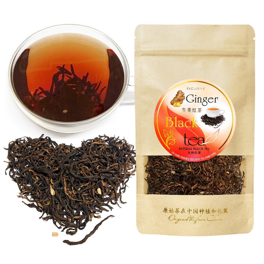 Ekskluzīva Ķīnas melnā tēja MAO FENG ar tipšiem un INGVERU, GINGER Black tea MAO FENG with tips, 50 g цена и информация | Tēja | 220.lv