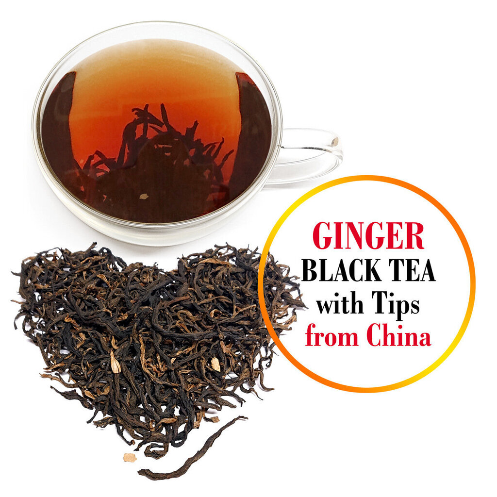 Ekskluzīva Ķīnas melnā tēja MAO FENG ar tipšiem un INGVERU, GINGER Black tea MAO FENG with tips, 100 g цена и информация | Tēja | 220.lv