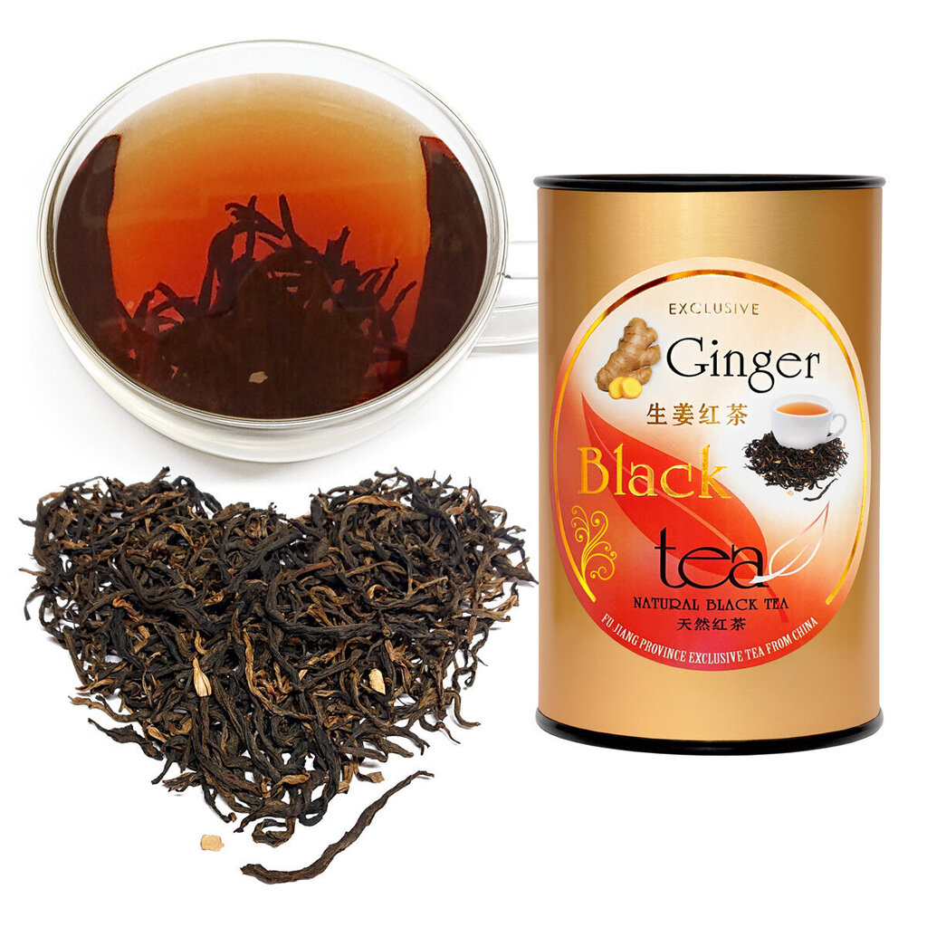 Ekskluzīva Ķīnas melnā tēja MAO FENG ar tipšiem un INGVERU, GINGER Black tea MAO FENG with tips, PT 80 g cena un informācija | Tēja | 220.lv