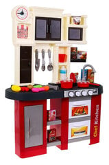 Игрушечная кухня с холодильником 84 x 63 x 35 см, красная цена и информация | Игрушки для девочек | 220.lv