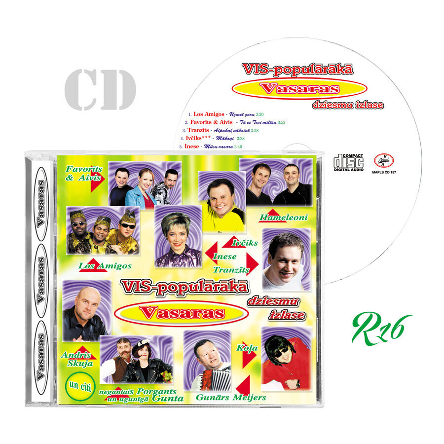 CD VASARAS VISPOPULĀRĀKĀ DZIESMU IZLASE цена и информация | Vinila plates, CD, DVD | 220.lv