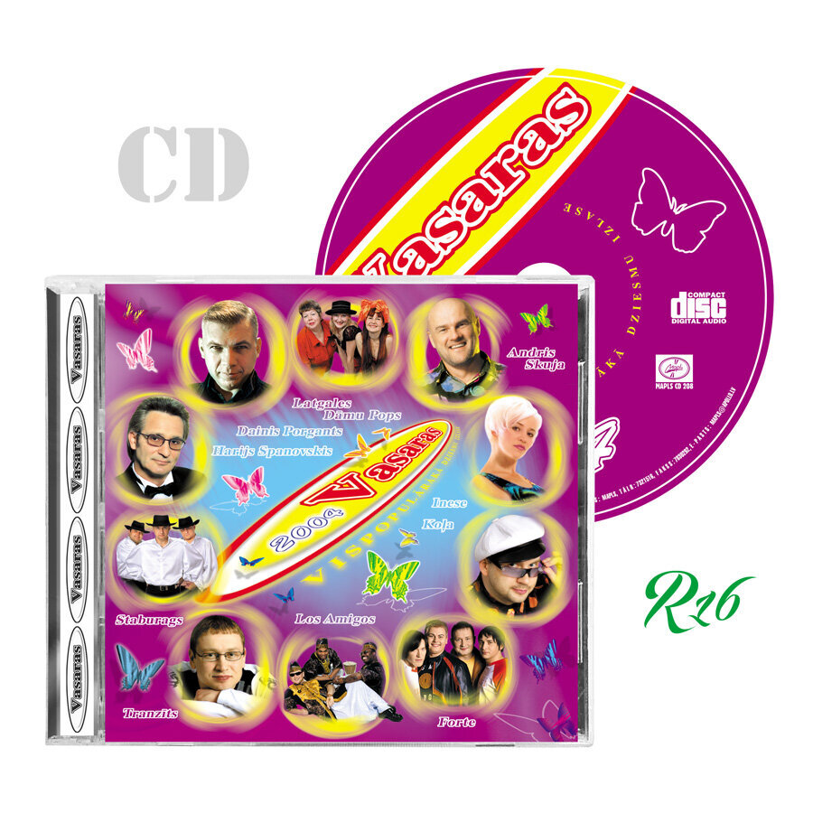 CD VASARAS VISPOPULĀRĀKĀ DZIESMU IZLASE 2004 цена и информация | Vinila plates, CD, DVD | 220.lv