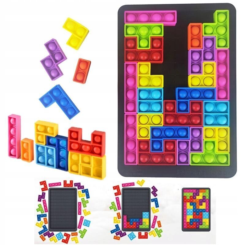 Puzle bērniem Tetris Pop it cena un informācija | Attīstošās rotaļlietas | 220.lv