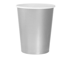 Одноразовые бумажные стаканчики, 270 мл, 14 шт, silver GJ-KBSR цена и информация | Праздничная одноразовая посуда | 220.lv