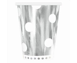 Одноразовые бумажные стаканчики B&C, silver, 266 мл, 6 шт PF-KGS цена и информация | Праздничная одноразовая посуда | 220.lv