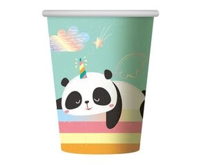 Vienreizējās lietošanas papīra krūzes Dreamy Panda, 266 ml, 6 gab PF-KRP9 cena un informācija | Vienreizējie trauki | 220.lv