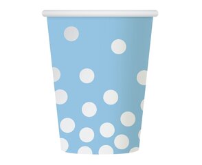 Одноразовые бумажные стаканчики, 270 мл, 6 шт, silver dots PF-KPSGN цена и информация | Праздничная одноразовая посуда | 220.lv