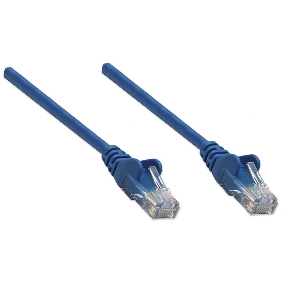 Tīkla kabelis Intellinet Cat5e UTP 3,0 m, zils, 100% varš cena un informācija | Kabeļi un vadi | 220.lv