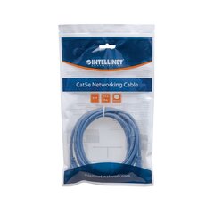 Сетевой кабель Intellinet Cat5e UTP 3,0 м, синий, 100 % медь цена и информация | Кабели и провода | 220.lv