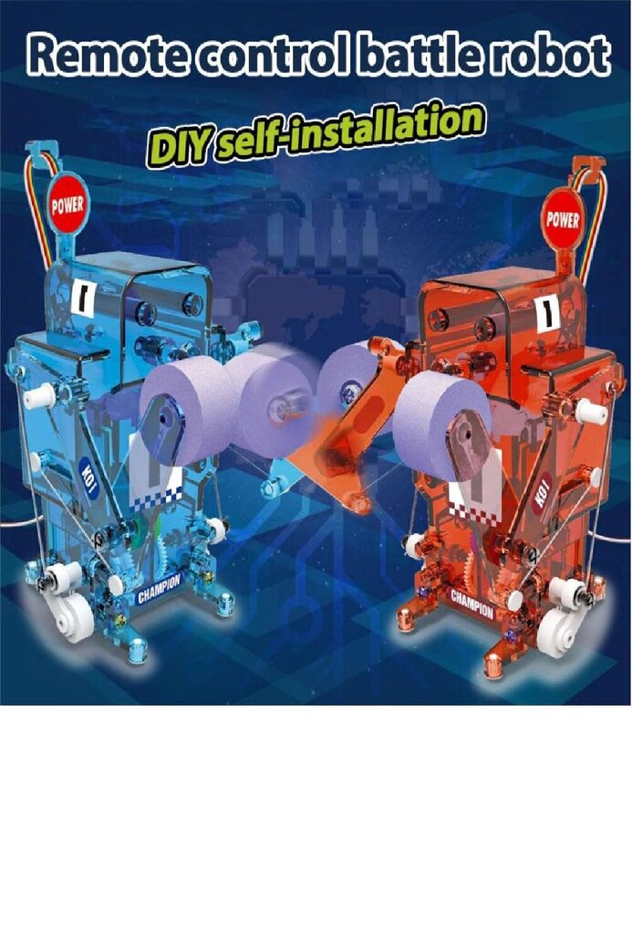 Sparring Robot Kit DIY Elektriskā rotaļlieta sarkana цена и информация | Rotaļlietas zēniem | 220.lv