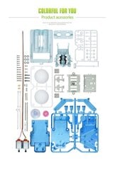 Sparring Robot Kit DIY Elektriskā rotaļlieta sarkana cena un informācija | Rotaļlietas zēniem | 220.lv