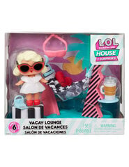LOL House of Surprise - Series 6 - VACAY LOUNGE - mēbeles + lelle cena un informācija | Rotaļlietas meitenēm | 220.lv