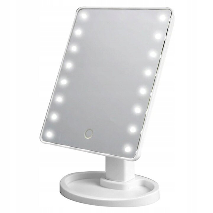 Kosmētiskais spogulis ar palielinājumu un 16 LED cena un informācija | Kosmētikas somas, spoguļi | 220.lv