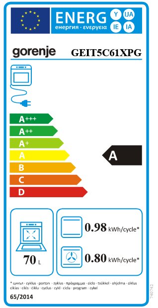 GORENJE GEIT5C61XPG cena un informācija | Elektriskās plītis | 220.lv