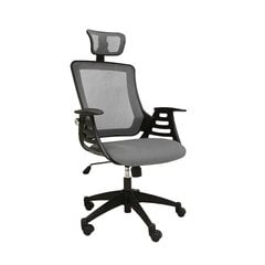 Biroja krēsls OFFICE4YOU MERANO, ar roku balstiem, tīklveida audums, pelēks sp. cena un informācija | Biroja krēsli | 220.lv