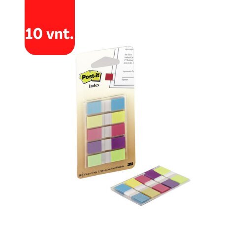 Līmējošie marķieri POST-IT, 11,9x43,2 mm, 5 krāsas, iepakojumā 10 gab. cena un informācija | Kancelejas preces | 220.lv