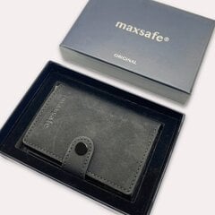Mini izmēra naudas maks MaxSafe, melnā krāsā цена и информация | Мужские кошельки | 220.lv