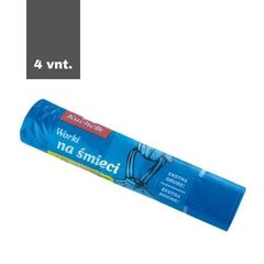 Atkritumu maisi ar notīm KUCHCIK LDPE, 120 L, 13 mikroni, 10 gab., iepakojumā 4 gab. cena un informācija | Miskastes maisi | 220.lv