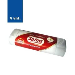 Atkritumu maisi SPINO, HDPE, 35 l, 10 mic, iepakojumā 4 gab. cena un informācija | Miskastes maisi | 220.lv