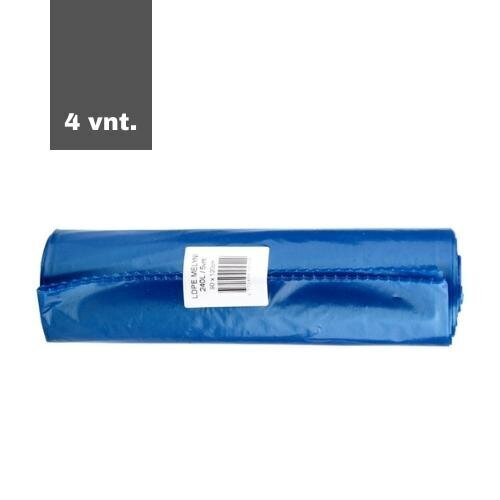 Atkritumu maisi, biezi, 50 mk, 240 l, 1200 x 900 mm, LDPE, 5 gab., zils sp., iepakojumā 4 gab. cena un informācija | Miskastes maisi | 220.lv