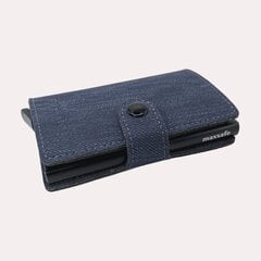 Mини-кошелек MaxSafe синего джинсового цвета цена и информация | Мужские кошельки | 220.lv