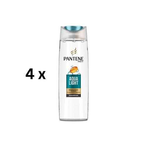 Šampūns PANTENE Fine Aqua Light, 400 ml, iepakojumā 4 gab. cena un informācija | Šampūni | 220.lv