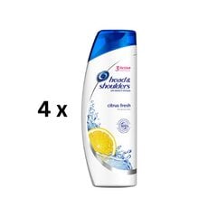 Шампунь HEAD & SHOULDERS Citrus, 400 мл, в упаковке 4 шт. цена и информация | Шампуни | 220.lv