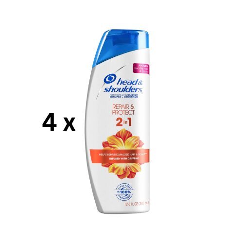 HEAD & SHOULDERS Repair & care atjaunojošs šampūns, 400 ml, iepakojumā 4 gab. cena un informācija | Šampūni | 220.lv