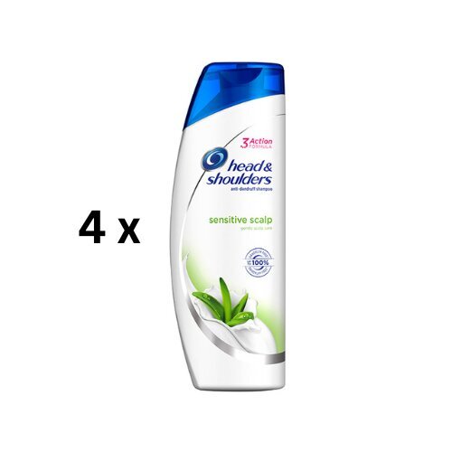 Šampūns HEAD & SHOULDERS Sensitive jutīgai galvas ādai, 400 ml, iepakojumā 4 gab. cena un informācija | Šampūni | 220.lv