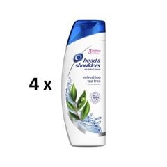 Šampūns HEAD & SHOULDERS Tea Tree, 400 ml, iepakojumā 4 gab. cena un informācija | Šampūni | 220.lv