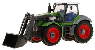Tālvadības traktors ar piekabi 1:28, zaļš un sarkans cena un informācija | Rotaļlietas zēniem | 220.lv