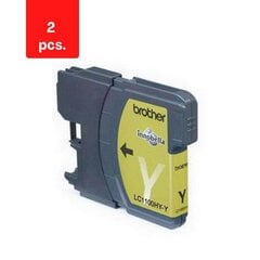 Чернильный картридж BROTHER LC-1100 HYC, желтый, в упаковке 2 шт. цена и информация | Картриджи для струйных принтеров | 220.lv