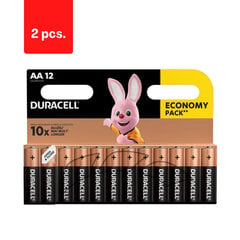 Батарейки DURACELL AA, LR6, 12 шт., в упаковке 2 шт. цена и информация | Батарейки | 220.lv