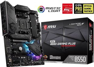 MSI B550 MPG Gaming Plus AMD AM4 ATX cena un informācija | Mātesplates | 220.lv