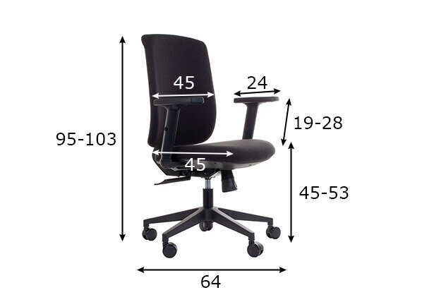 Biroja krēsls A2A ZN-605-B up. 30 цена и информация | Biroja krēsli | 220.lv