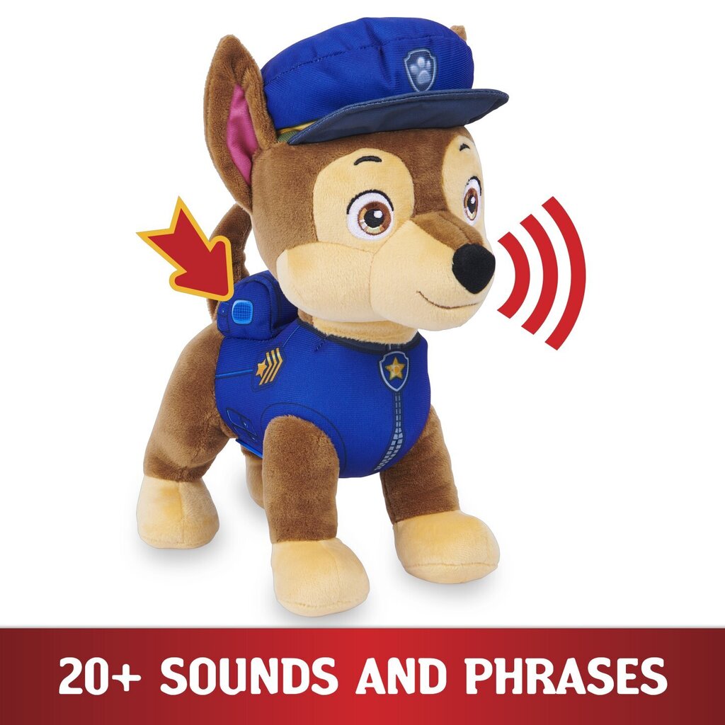 Plīša rotaļlieta Chase Ķepu Patruļa (Paw Patrol) SpinMaster cena un informācija | Mīkstās (plīša) rotaļlietas | 220.lv