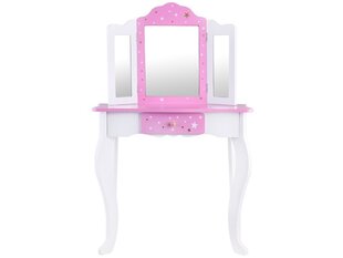 Liels koka kosmētikas galdiņš ar spoguli un krēslu cena un informācija | Rotaļlietas meitenēm | 220.lv