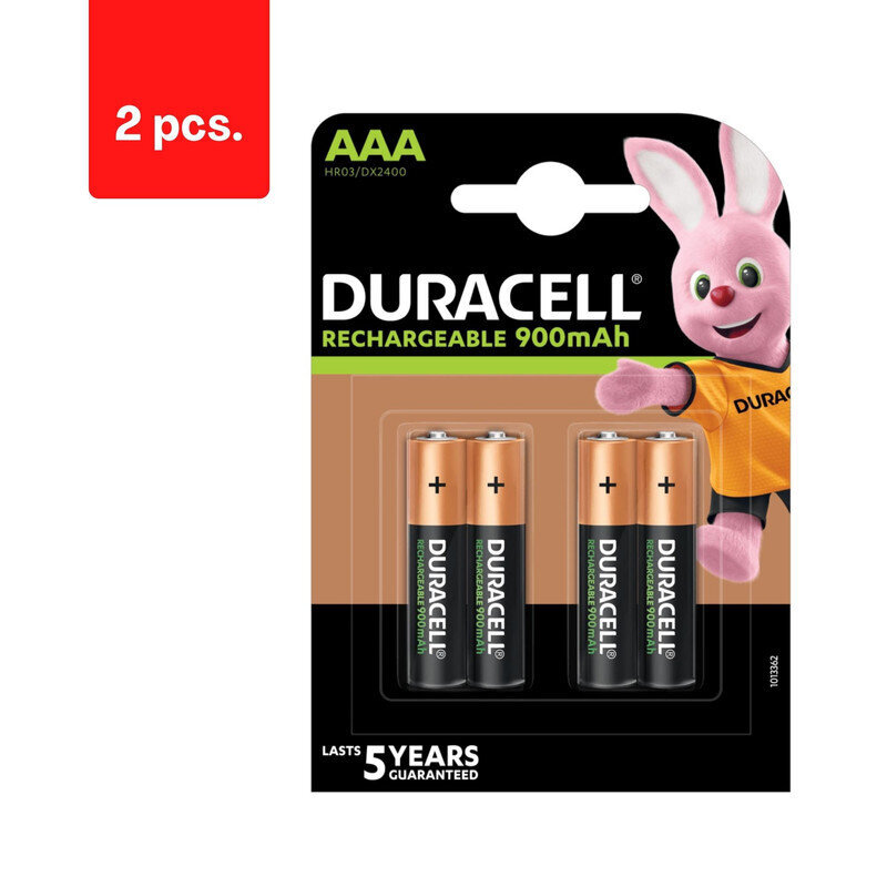 Duracell Recharge 900 mAh AAA baterijas, 4 baterijas, iepakojumā 2 cena un informācija | Baterijas | 220.lv