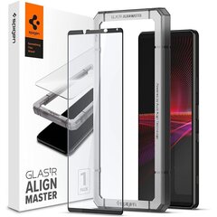 Spigen AlignMaster Sony Xperia 1 III Black cena un informācija | Ekrāna aizsargstikli | 220.lv