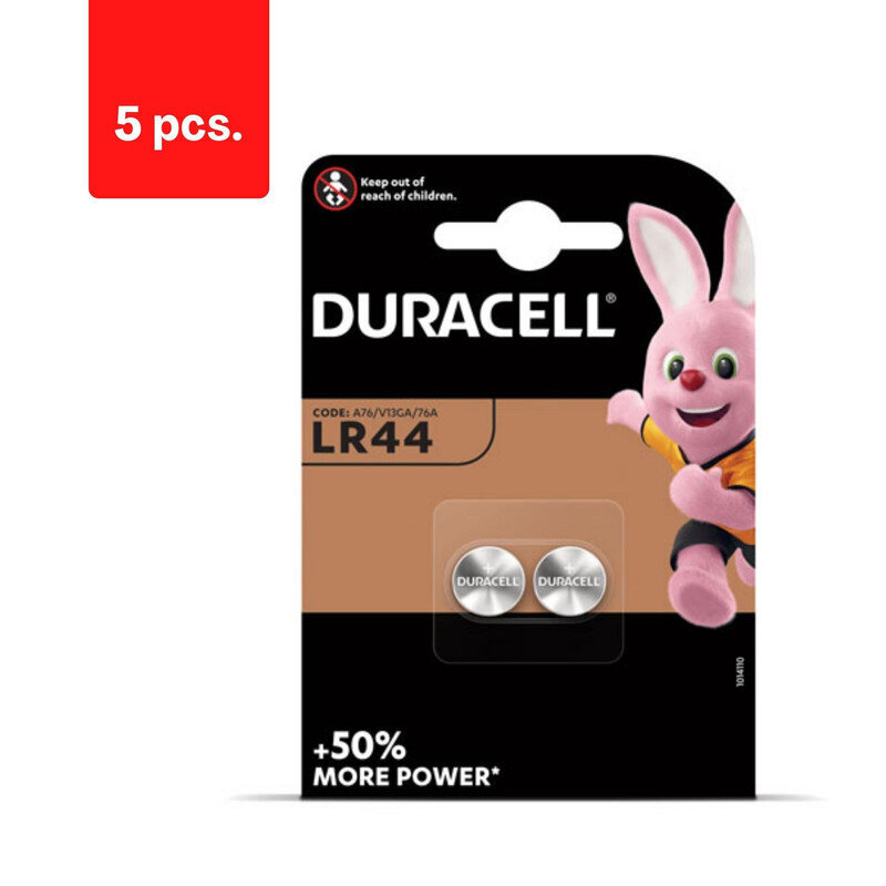 Baterijas DURACELL LR44, 2 gab. cena un informācija | Baterijas | 220.lv