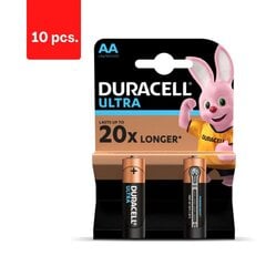 Батарейки DURACELL ULTRA AA, 2 шт., в упаковке 10 шт. цена и информация | Батарейки | 220.lv