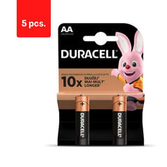 Baterijas DURACELL AA, LR6, 2gab., iepakojumā 5gab. cena un informācija | Baterijas | 220.lv