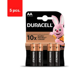 Baterijas DURACELL AA, LR6, 4 gab., iepakojumā 5 gab. cena un informācija | Baterijas | 220.lv