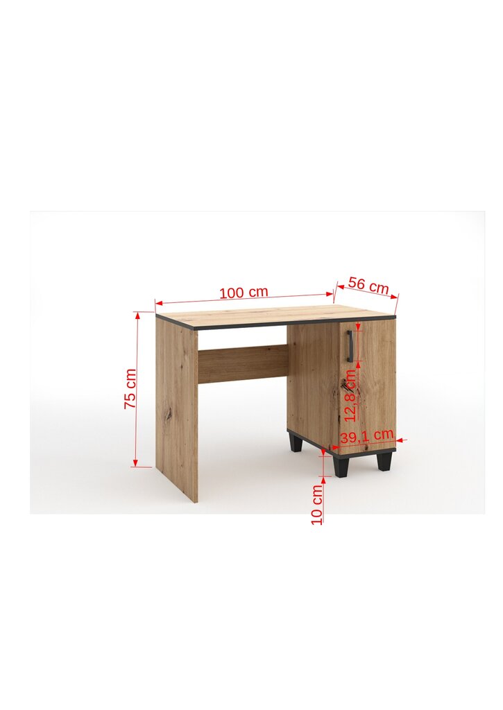 Rakstāmgalds ADRK Furniture POL08, brūns цена и информация | Datorgaldi, rakstāmgaldi, biroja galdi | 220.lv