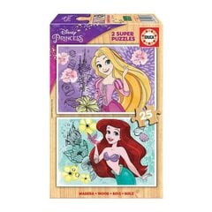 Puzle Educa Rapunzel and Ariel Disney Princess, 50 gab. cena un informācija | Puzles, 3D puzles | 220.lv