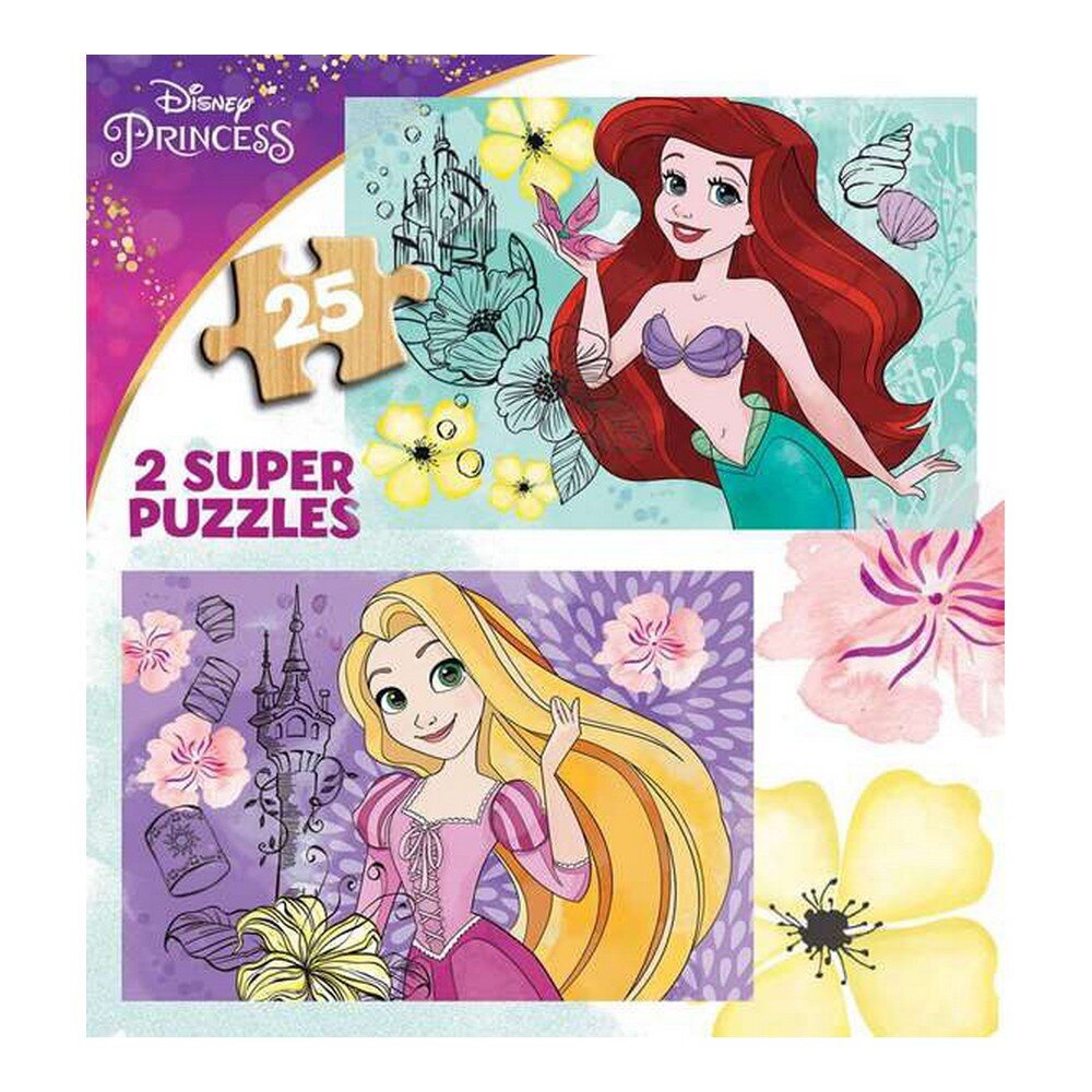 Puzle Educa Rapunzel and Ariel Disney Princess, 50 gab. цена и информация | Puzles, 3D puzles | 220.lv