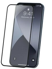 Aizsargstikls Baseus 2x Full screen Anti Blue Light rūdīts stikls ar rāmi priekš iPhone 12 Pro Max cena un informācija | Ekrāna aizsargstikli | 220.lv