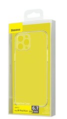 Vienkāršs korpuss iPhone 12 Pro Max 6,7″/ 2020. gada caurspīdīgs | Baseus цена и информация | Чехлы для телефонов | 220.lv