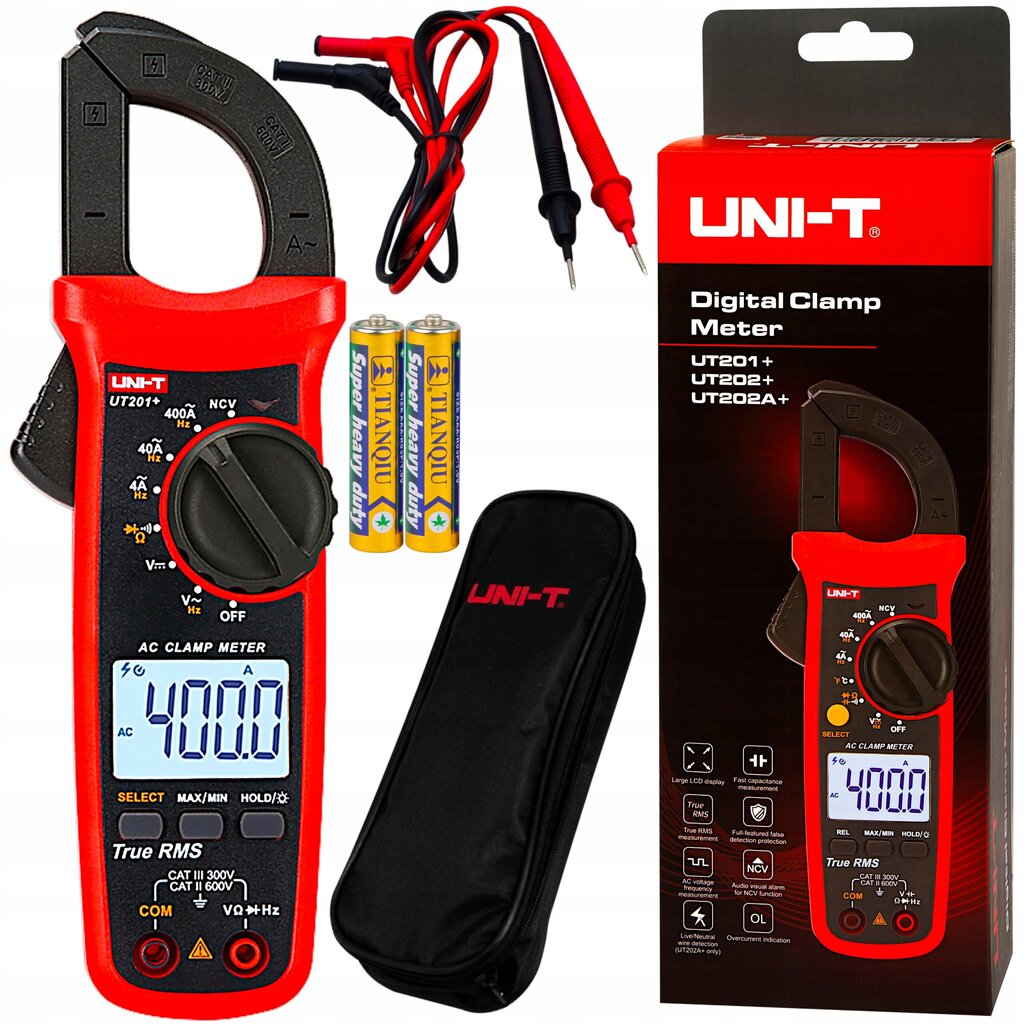 UNI-T UT201+ DIGITAL CLIP MULTIMETER LCD displejs cena un informācija | Rokas instrumenti | 220.lv