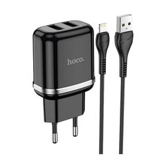 Зарядка для iPhone Hoco N4 12W 2x USB 2.4A с Lightning 1м цена и информация | Зарядные устройства для телефонов | 220.lv